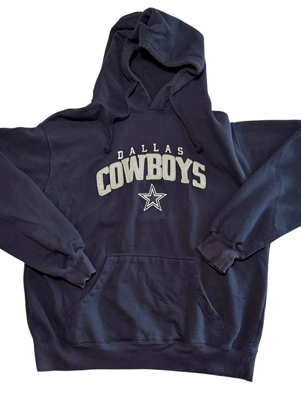 NFL football Dallas Cowboys blue 90s y2k style embroidered Hoodie Men size 2XL - Picture 2 of 6